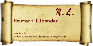 Meurath Lizander névjegykártya